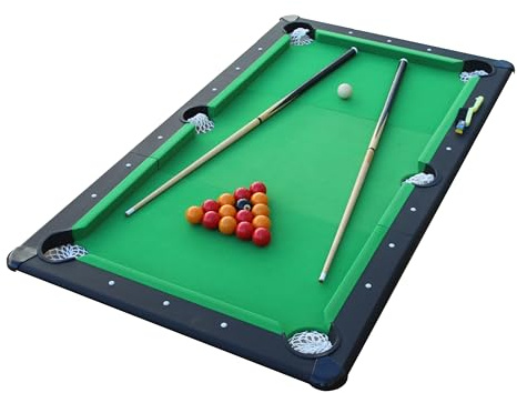 SOKKER - Billard Américain avec Accessoires – Version Plateau Nomade Compacte, Transport & Installation Facile (Vert, S)