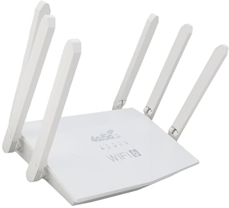 XUXHOU WiFi6 Wireless Router, LTE Wireless Router WiFi6 4G 5G CPE LTE 300Mbps 6 Antenner med SIM -kortplats