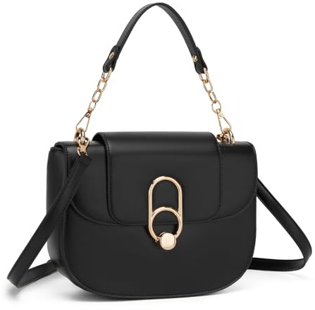 Miss Lulu Borsa a Tracolla Donna in Pelle PU, Borsetta Media Elegante con Chiusura Magnetica, Borsa a Spalla e a Mano per Uso Quotidiano, Moda Città Classica Pratica