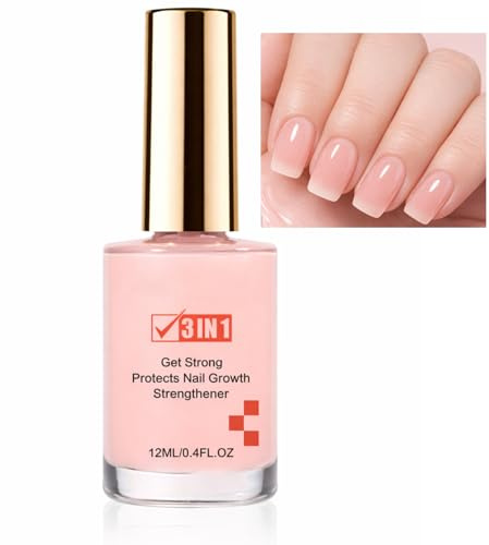 Nail Strengthener,Extra Strong Nail Strengthener for Damaged Nails,Quick Dry Smoothing Nail Hardener for Weak Nails Repair, 7-Day Repair&Growth JOJOBA Oil & VE for Nail Care