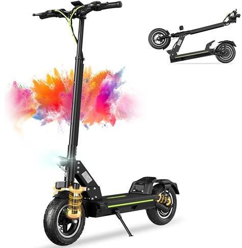TODIMART D5 Pro Trottinette Électrique Adulte 50–55 km d’Autonomie, Batterie 48V 13Ah, Moteur 500W (800W Max), Pliable, Double Suspension, Tout-Terrain, Ultra Légère