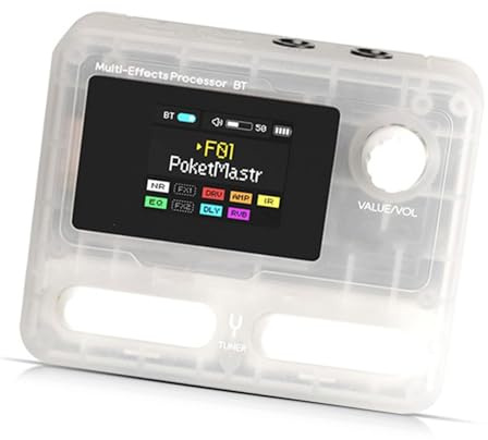 Mini Gitarr Effektpedal Multieffektpedaler För Elgitarr Ficktrummaskin Ackompanjemang(White)