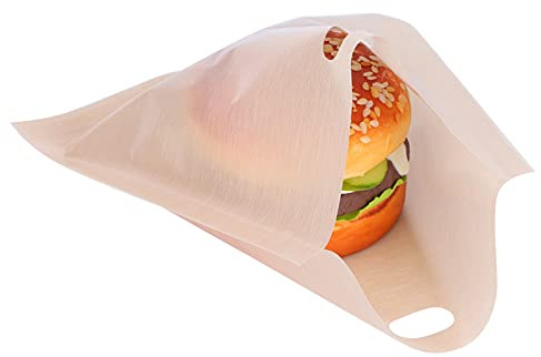 BAFOVY Rostat Brödpåsar PTFE-belagda Glasfiberpåsar För Mikrovågsugn 5-pack 16 X 18 Cm Återanvändbara Nonstick Värmeområde Minus 94 Till 500 F För Brödrost Mikrovågsugn Grill Hemmaanvändare (16*18CM