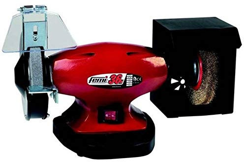 TrAdE Shop Traesio FEMI Mola SMERIGLIATRICE da BANCO 450W COMBINATA con Spazzola D150 220V MOD.36N