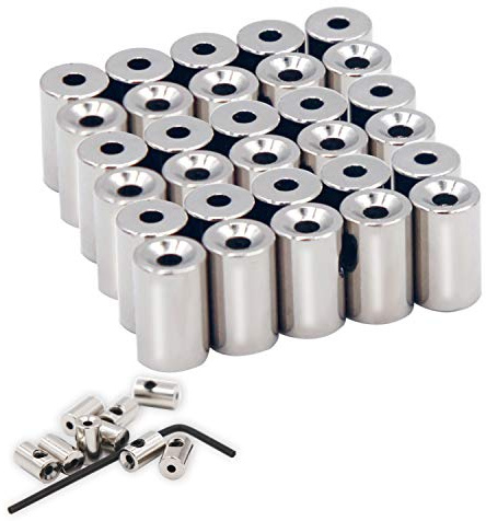 EuTengHao 30 pezzi bloccaggi perno perni posteriori perno di bloccaggio posteriori portaspilli chiusura di bloccaggio, perni di bloccaggio posteriori custodi (9 mm x 5,5 mm,Argento)