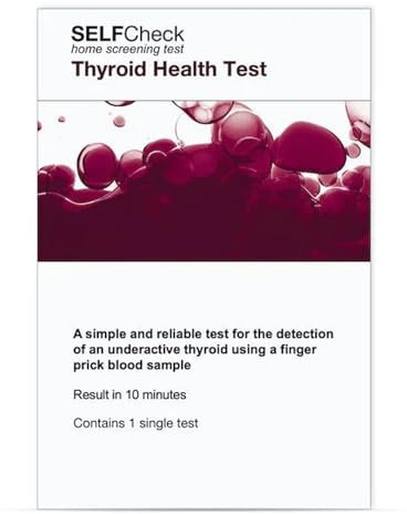SELFCHECK Thyroid Health Test, Underactive Thyroid Testing Kit, TSH Home Blood Test for Hypothyroidism, Freephone Customer Help Line