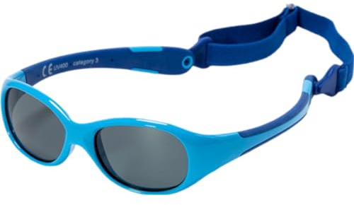 Kiddus Gafas de Sol Bebé 0-2 Años – UV400 CAT3 100% Protección UVA UVB, Montura Irrompible Muy Flexible, Una Sola Pieza, Con Banda Ajustable, Ligeras y Sin BPA