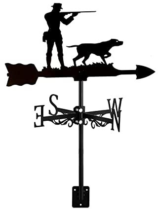 Banderuola Per Cacciatori E Cani Segnavento Con Montaggio Sul Tetto, Indicatore Di Direzione Del Vento Per Il Giardino Di Caccia Del Cacciatore Di Cortile Della Fattoria,Chaser