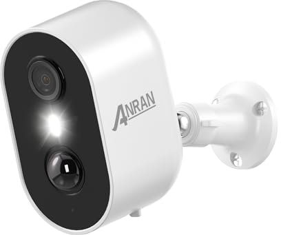 ANRAN 2K HD Überwachungskamera Aussen Akku, 3MP Batteriebetriebene Kamera Outdoor mit PIR-Bewegungserkennung, Spotlight, Farbnachtsicht, 2-Wege-Audio