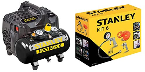 Stanley Fatmax 101/8/6SI DST 101/8/6 Silent Air Compresseur & Stanley 9045717STN Accessoires pour compresseur d’air