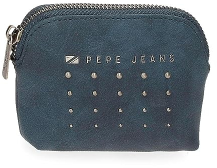 Pepe Jeans Holly Monedero Azul 12x8x2 cms Piel sintética