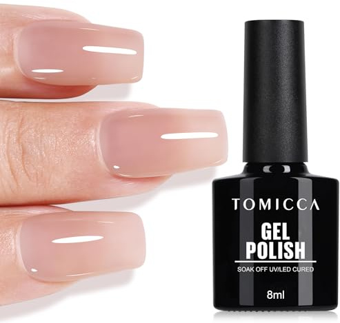 TOMICCA UV Nagellack Rosa, 8ml Rosa Gel-Nagellack, UV LED Soak Off Manicure Gel Lacquer Varnish
