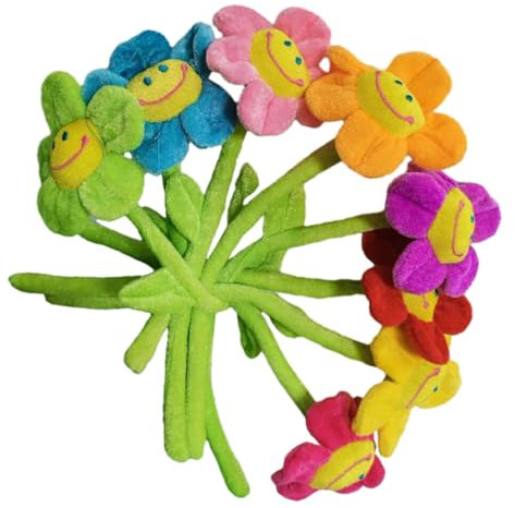 siduytin 8 piezas, flor de felpa Flexible, tallos flexibles, hebilla de cortina, hebillas de cortina de flor de sol de felpa Artificial, amplia aplicación