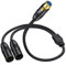 HUHANGGod XLR Y Splitter Cable, 3 Pin XLR 1 Female To 2 Male Microphone Audio Cord, XLR Female to Dual XLR Male Cable Adapter for Professional Audio Recording, XLR Splitter Box (1 Female To 2 Male)