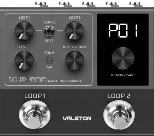 Valeton VLP-200 Multi-Track Sampler - Due looper completi e una varietà di modelli di ritmo di batteria