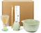 Vexran Lot de 4 pièces à matcha - Avec bol à matcha, balai à matcha, porte-balai et cuillère en bambou - Pour la cérémonie du thé - Accessoires pour matcha pour débutants et professionnels