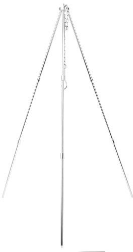 Grill de Trípode de Aleación de Aluminio de Aluminio Ajustable, para Acampar el Trípode y la Cocina de Picnic con Olla Colgante