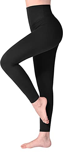 SINOPHANT Leggings Damen High Waist - Blickdicht Leggins mit Bauchkontrolle für Sport Yoga Gym(1 Schwarz,4XL)