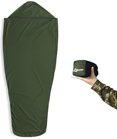 Litume Bivy Sack Sleeping Bag Cover Waterproof, Mummy-Style, Compact & Lightweight Shelter for Stealth Camping, Backpacking, Bushcraft, Outdoor Survival (Green)
