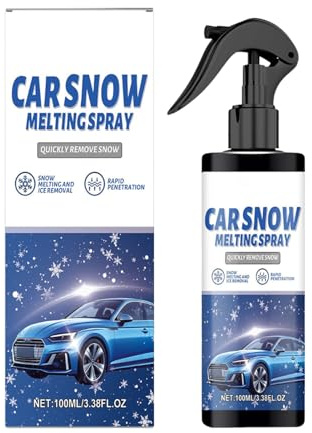 Deicer - Detergente per Parabrezza Auto, 100 ml, Agente di Fusione della Neve per Camion, Camper, SUV, berline, conducenti, viaggiatori, Freddo, pendolari quotidiani, Viaggi su Strada, Guida a