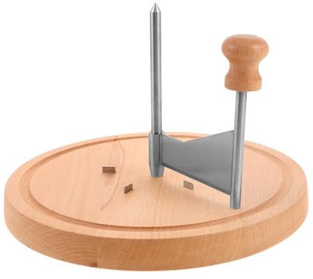EXCEART Rizador de Queso Manual con Base de Madera y Cuchilla de Acero Inoxidable, Cortador Ajustable para Chocolate y Postres, Herramienta de Cocina Versátil para Uso Doméstico