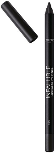 L'Oreal Paris Makeup Infallible Pro-Last Pencil Eyeliner, Waterproof and Smudge-Resistant, Glides on Easily to Create any Look, Black, 0.042 oz., 1 Count