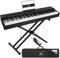 MUSTAR Digital Piano 88 Weighted Keys Hammer Action, Full Size 88 Key Piano Keyboard Weighted, Electric Keyboard Piano with Bluetooth Connection, Portable Case, Sustain Pedal, Black
