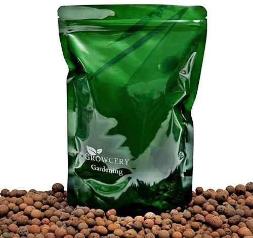 Growcery Premium Clay Pebbles For Plants: Multipurpose Growing Medium for Gardens, Hydroponics, and Green Roofs, Pots Drainage, Orchids, Terrariums, Water Beads (6L)