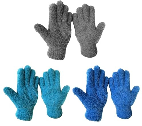 3 Paires De Gants De Nettoyage, Gants Absorbants, Gants Antidérapants, Gants De Dépoussiérage, Gants De Ménage, Gants Tricotés