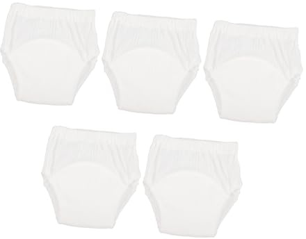 Vaguelly 5st Potty Träningsbyxor För Tvättbara Underbyxor i Bomull Bekväm Elastisk Midja Och Passform För Små För Toalettträning