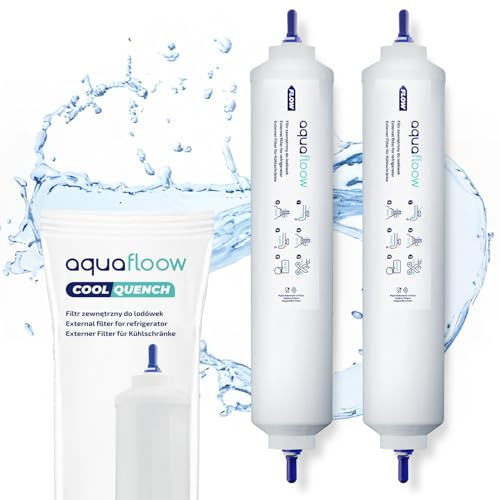 Aquafloow Vattenfilter för kylskåp ersättning för Samsung Side By Side, LG, AEG, HAIER, Whirlpool, DA29-10105J, HAFEX/EXP, DA99-02131B, WSF-100, EF9603, USC-100 (2)