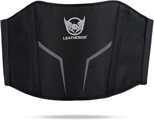 Leatherick Motorrad-Nierengurt für Männer und Frauen – Nierenwärmer aus 1000D-Polyester mit Lendenwirbelstütze und Tasche, perfekt für Biker und Motorradfahrer (Grau (X-Large Bis XX-Large))
