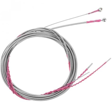 GIJMZY Corde per Chitarra da Concerto 4 Pezzi di Corde for Basso elettronico in Acciaio con Nucleo in Lega di Rame Placcato Argento 0,43-0,71 Pollici for Strumenti for Basso Elettrico a 4 Corde(Pink)