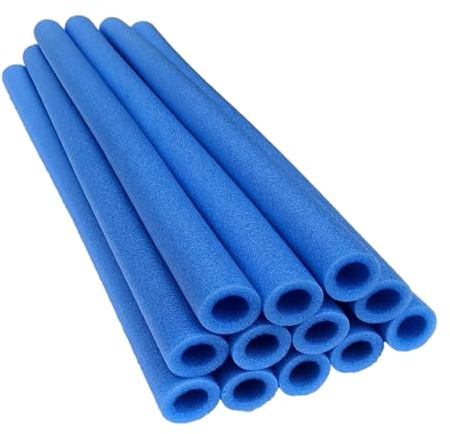 Yumneo Fundas de espuma para poste de cama elástica | 12 piezas protectoras de espuma de seguridad para trampolín | Cubierta impermeable para postes de cama elástica acolchada, tubo de espuma para