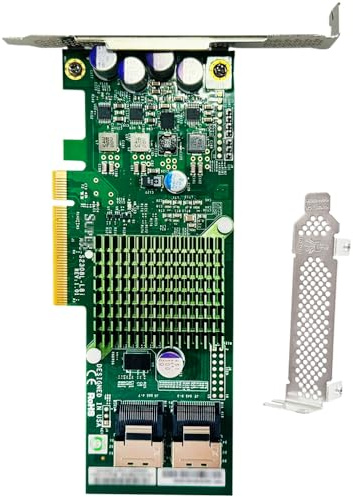 Scheda di espansione SAS HBA PCIe SATA a 8 porte compatibile con controller LSI 9207-8I 6Gbps PCIe 3.0 SAS2308 per NAS ZFS FreeNAS TrueNAS unRAID Server