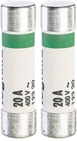 Legrand - Cartouches fusibles pour porte-fusibles - sans témoin - 8,5x31,5mm - 20A (Lot de 2)