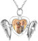 Custom4U Angel Locket Photo Necklace,Custom Jewellery Necklace,Romantic Heart Chain Gift,Sterling Silver Personalised Locket,Mum Necklaces Xmas Gift for Women