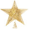 BESTOYARD Topper Sapin de Noel Étoile Noël Decoration Topper Paillette Suspension de Noel Decoration Arbre de Noel Or 12cm