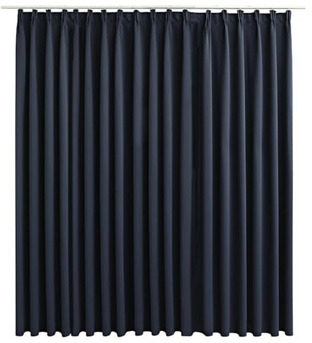 vidaXL Cortina Opaca con Ganchos Hogar Decoración Diseño Estilo Sala Salón Comedor Visillo Dosel Persiana Estor Velo Telón 290x245 cm Gris Antracita