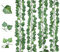AIOR 12 Piezas Plantas Hiedra Artificial, 2m Plantas Artificiales Colgantes Decoración Hojas, Interior y Exterior Guirnalda De Hogar Boda Jardín Valla Escalera Ventana para Decoración