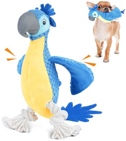 ROSAUI Hundespielzeug, Hundespielzeug für große Welpen und kleine bis mittelgroße Hunde, Kuscheltier für Hunde, Quietschendes Spielzeug mit Knisterpapier, Plüschspielzeug für Hundegeschenke