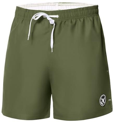 Ladeheid Bañador Hombre Short Deportivo de Baño con Forro Interior de Malla, Secado Rápido, Cintura con Cordón y Bolsillos, Cómodo para Playa, Piscina o Gimnasio LA40-198