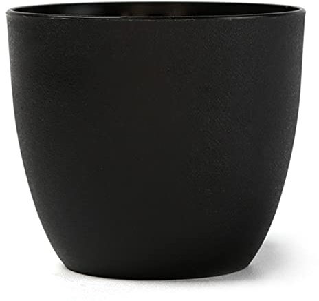 Muzhira Plant Pots, 24cm Thicken Plastic Planter with Drainage Holes, Plant Container Indoor Gardening Pot for Indoor and Outdoor Garden - Black