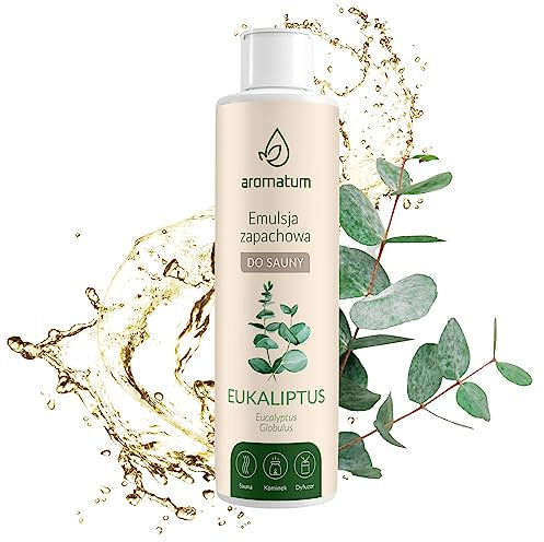AROMATUM Infusión para Sauna, 250ml Esencia Concentrada con Aceite de Eucalipto, Aceites Esenciales Sauna | BIO Aceites Esenciales Infusión Sauna Natural | Aceite Sauna de Aromaterapia Aroma Intensivo