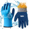 mizikuu Guantes de trabajo invierno, 2 pares guantes de montaje doble capa de nailon aislados térmicos Guantes Mecánico impermeables para jardín, hielo, nieve, coche, clima frío