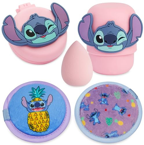 Disney Stitch Accessori per il Trucco con Spugnetta Cipria & Spazzola