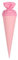 itenga kleine Bastelschultüte Geschwister Schultütenrohling Zuckertüte Schultüte 35cm rund mit Filzverschluss (rosa)