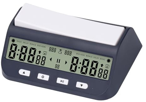 Schachuhr Timer, Digitaler Schach Timer, Professionelle Multifunktionale Tragbare Digitale Schachuhr mit Alarmfunktion