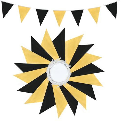 Lot de 52 fanions triangulaires double face 20 m, parfaits pour diverses occasions comme fêtes d'anniversaire, mariages, anniversaires de mariage, fiançailles, et jardin