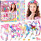 RDDAIPE 8pc Kit de Fabrication de Bandeaux pour Fille,Accessoire Cheveux Bricolage,Loisir Creatif Serre Tete Activite Manuelle pour Fille Enfant 4 5 6 7 8 9 10 Ans Jouet Jeux Cadeau Anniversaire Noel